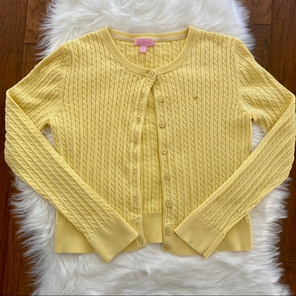 Lilly Pulitzer Button Textured Cardigan Large